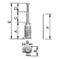 Macaco Garrafa 8 T Hidráulico MT8I Bovenau - 1