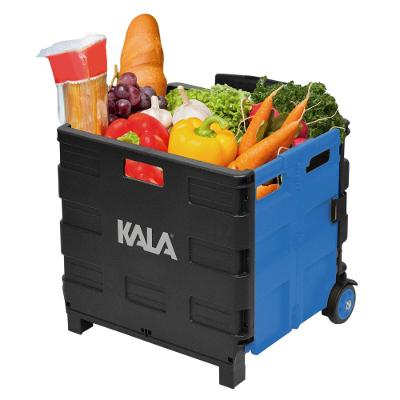 Caixa Plástica Dobrável 360x330x380mm 20Kg Com Rodas Kala