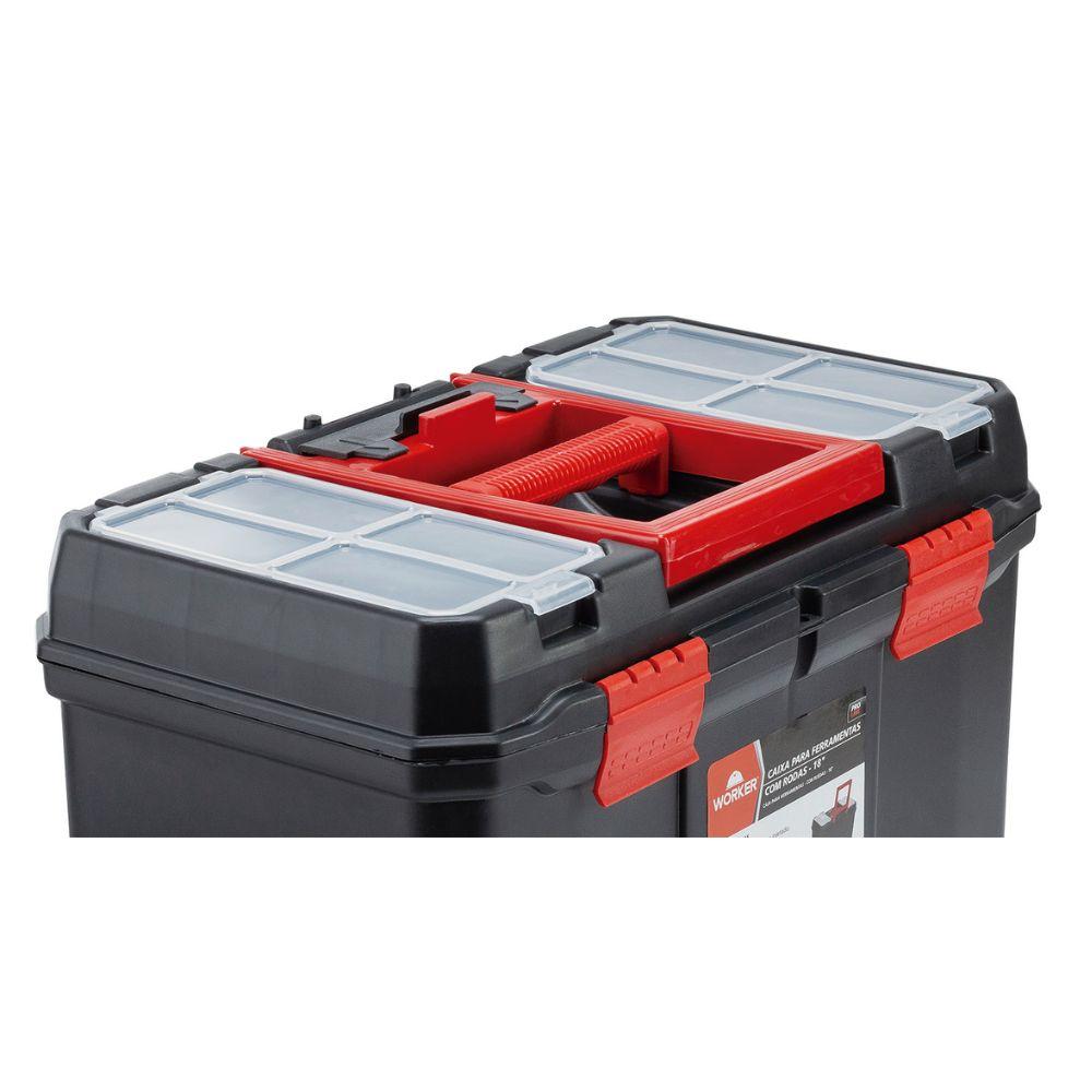 Caixa Plástica Para Ferramentas 18'' Com Rodas Worker - 9