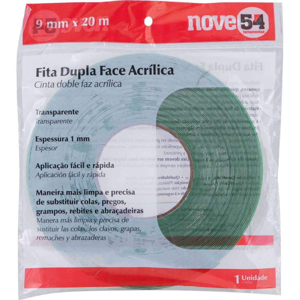 Fita Dupla Face 9mm 20 Metros Acrílica Nove54 - 5