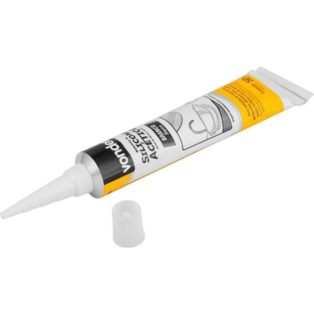 Borracha Silicone Branco 50G Acético Tubete Vonder - 6
