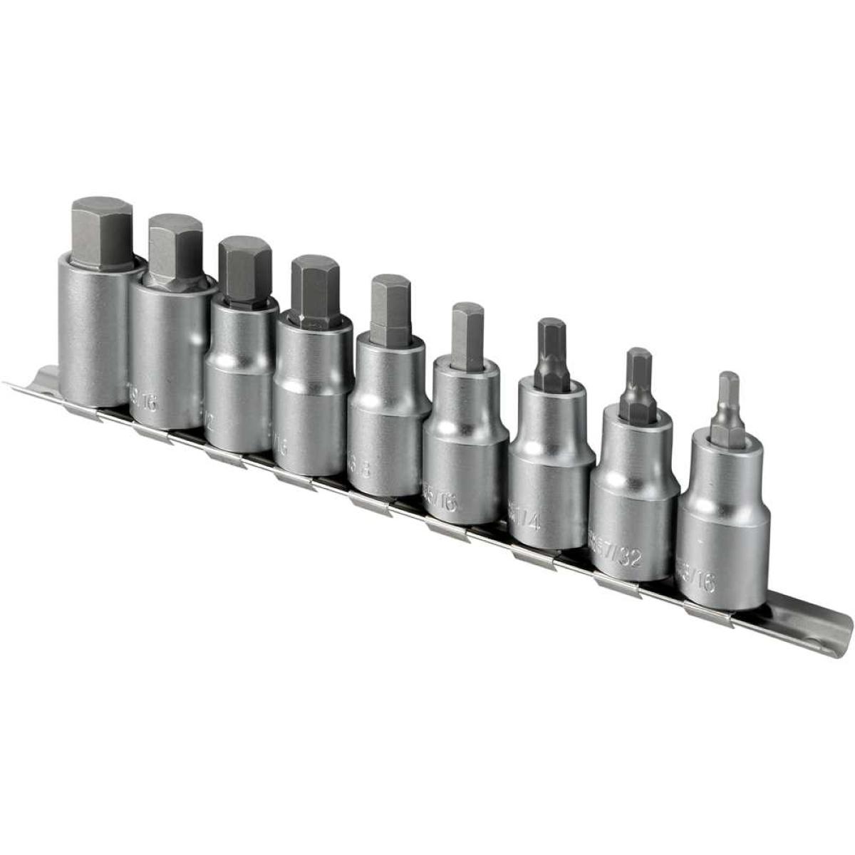 Jogo Soquete Sextavado 1/2'' 3/16-5/8'' Com 9 Pecas Vonder - 4