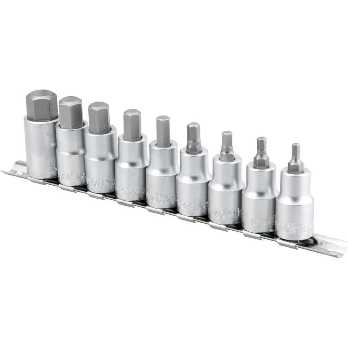 Jogo Soquete Sextavado 1/2'' 4-7mm Com 9 Pecas Vonder - 4