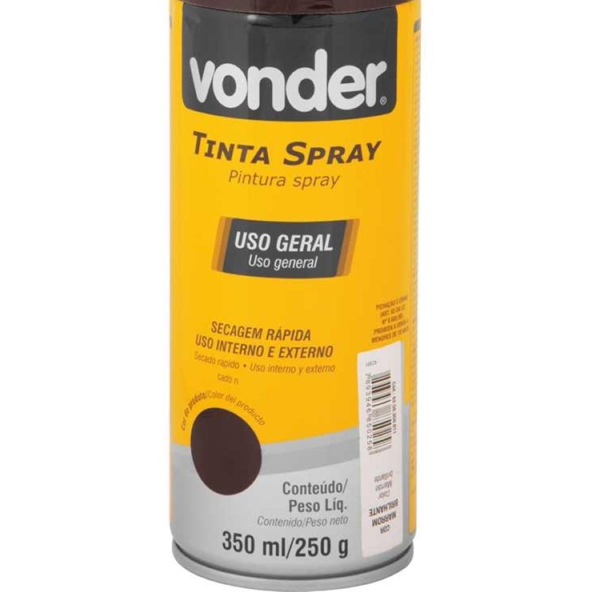 Tinta Spray Acrílica Marrom 350ML/250G Vonder - 1