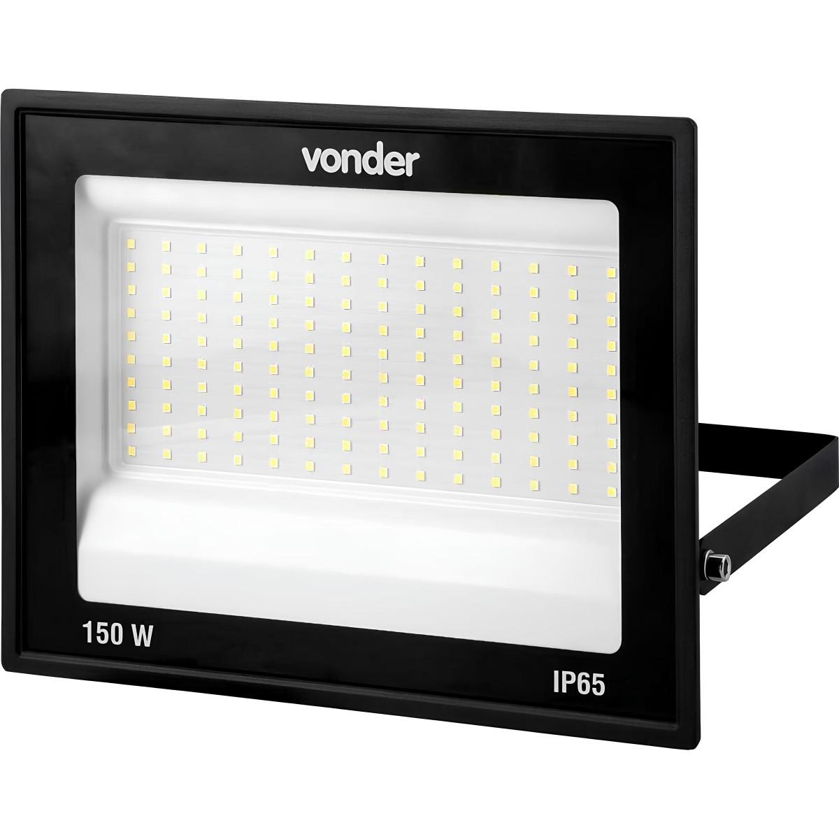 Refletor de LED RLV1503 150W Vonder Bivolt 6500K 110V 220V Luz Branca Alcance 35m Interno Externo - 1