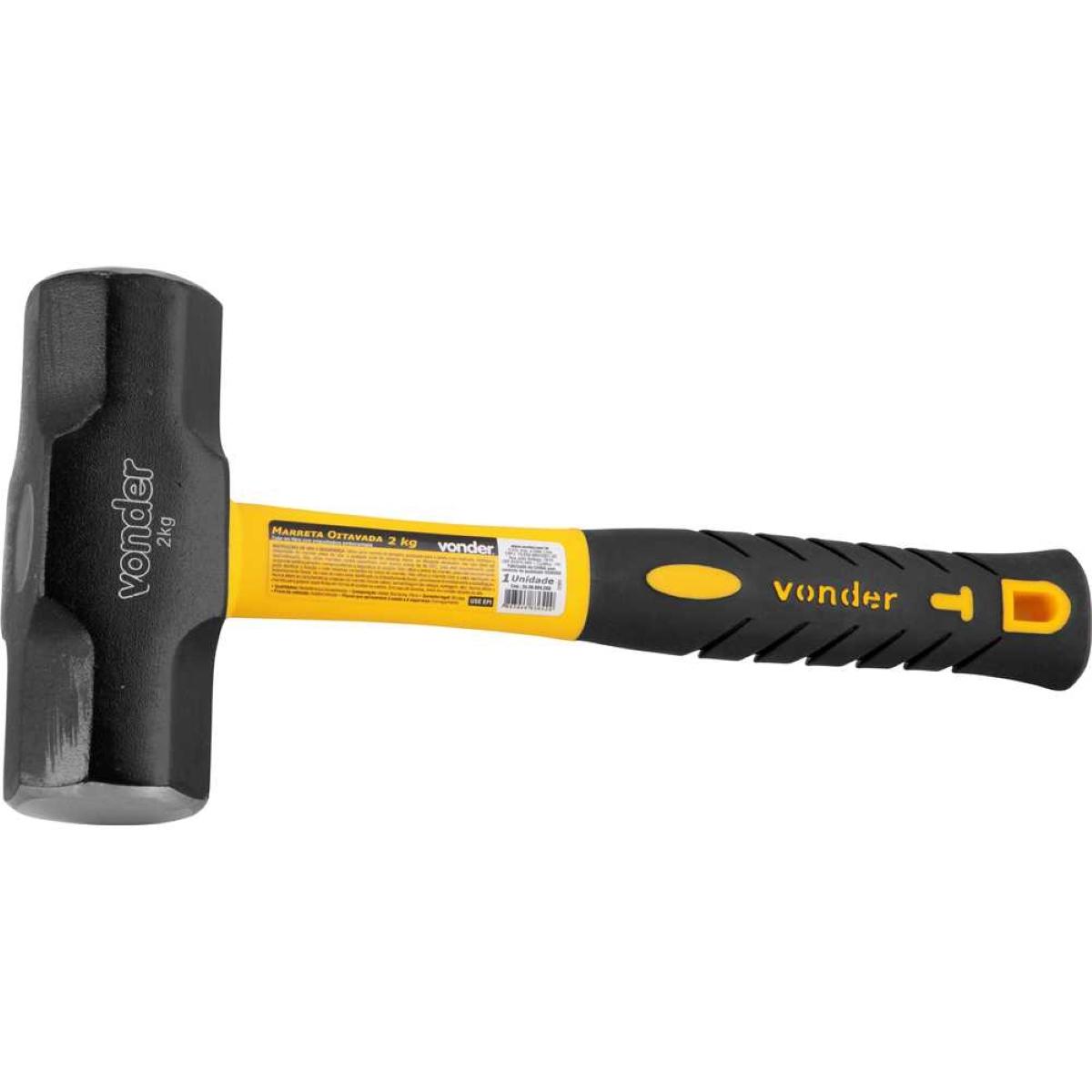 Marreta Oitavada 2,0 Kg Com Cabo Fibra Vonder - 4