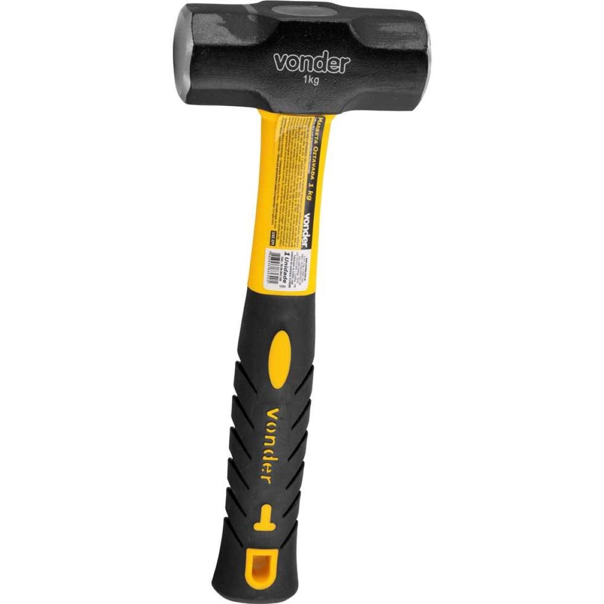 Marreta Oitavada 1,0 Kg Com Cabo Fibra Vonder - 3