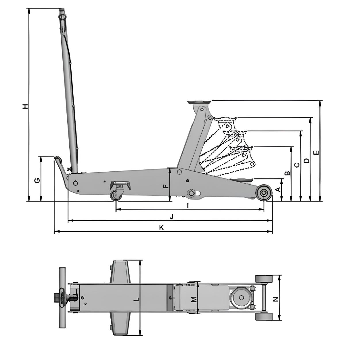 Macaco Jacaré 3T Hidráulico Trava Segurança J3200TS Bovenau - 1