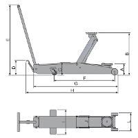 Macaco Jacaré 3 T Hidráulico J3200 Bovenau - 2