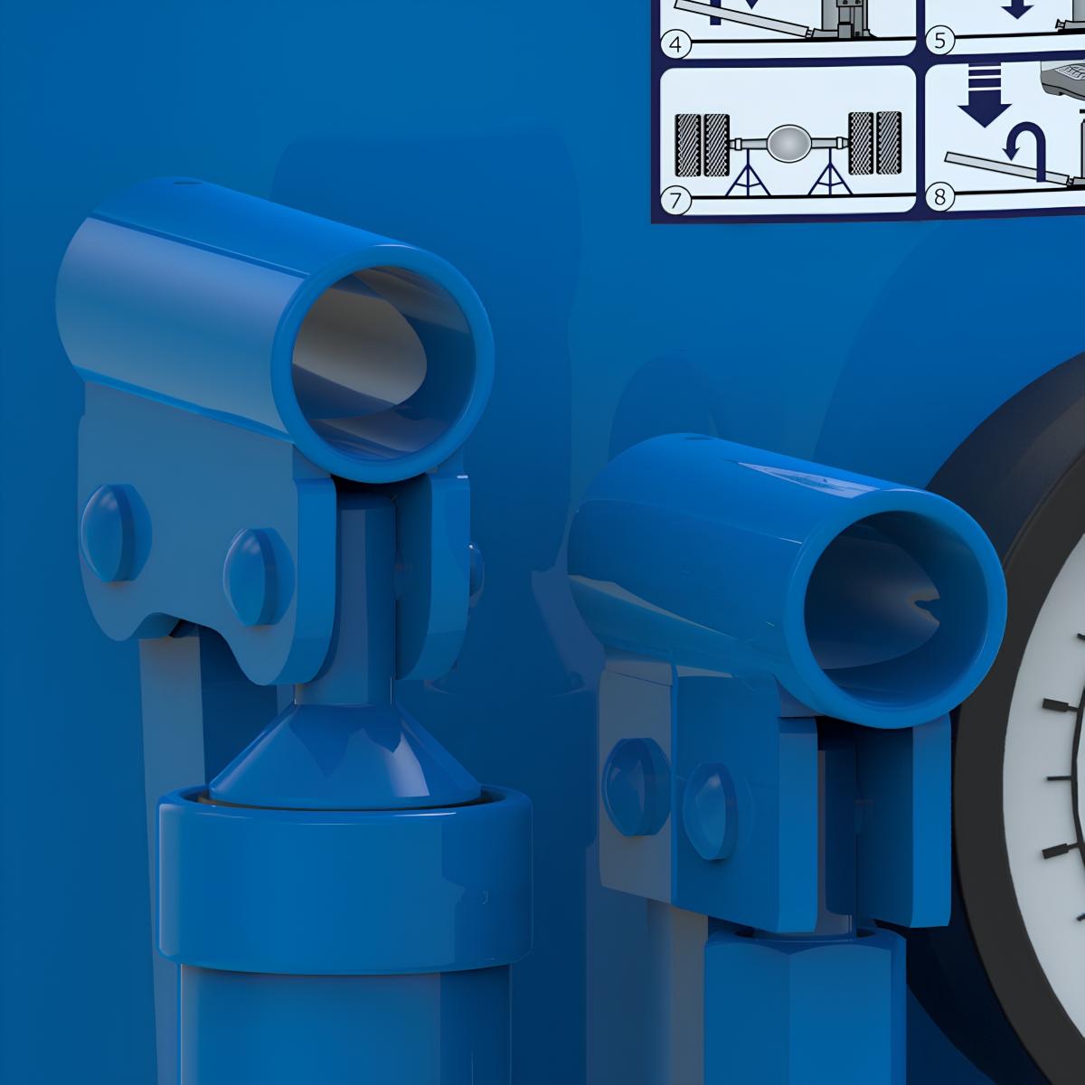 Macaco Garrafa 100 T Hidráulico Com Manômetro MT100 Bovenau - 5