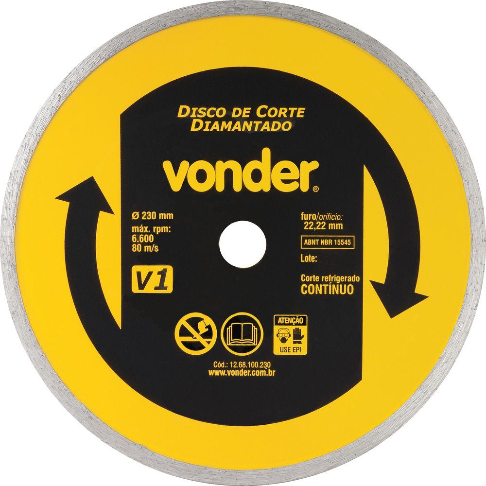 Disco de Corte Diamantado 230mm V1 Furo 22,2mm Vonder - 4