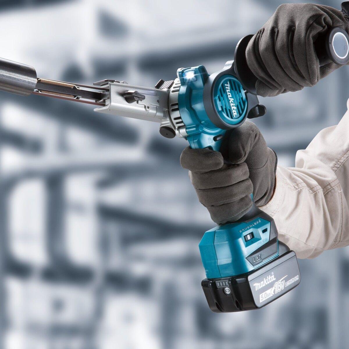 Lixadeira de Cinta 9Mm Sem Fio 18V Com 2 Baterias Carregador Maleta Mak-Pac e Lixa DBS180RTJ Makita - 5