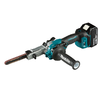 Lixadeira de Cinta 9Mm Sem Fio 18V Com 2 Baterias Carregador Maleta Mak-Pac e Lixa DBS180RTJ Makita - 1