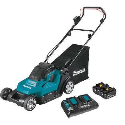 Carrinho Cortador de Grama Sem Fio 36V Potência 950W Com 2 Baterias Recolhedor DLM432PT2 127V Makita