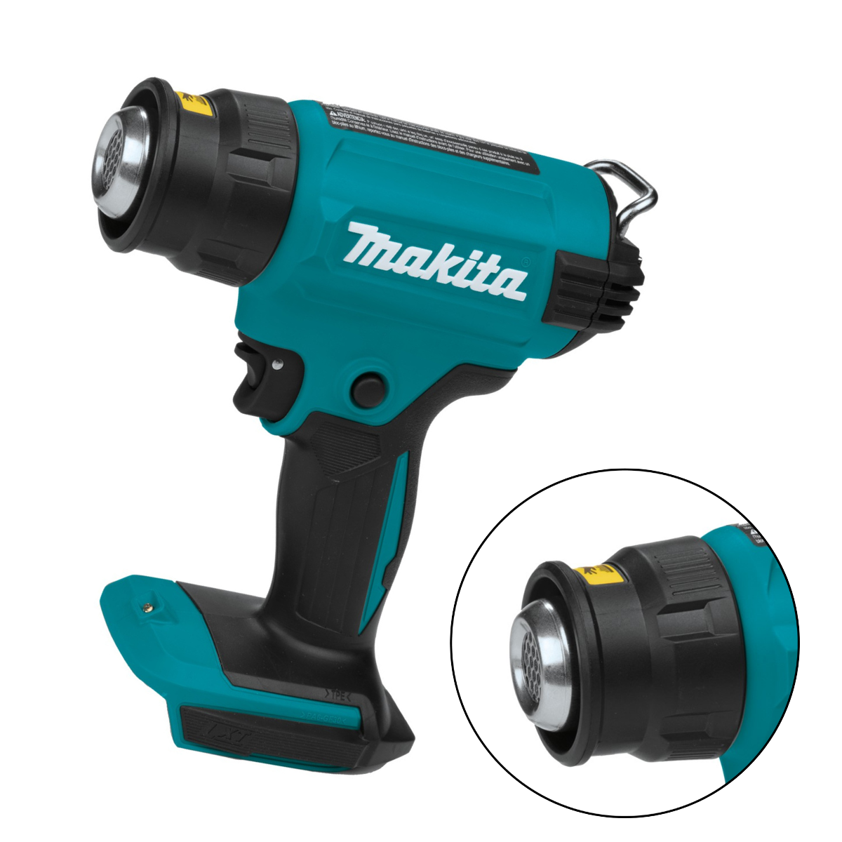 Soprador Termico Sem Fio 18V Portátil 500°C Com 1 Bateria Carregador Tubeiras Maleta DHG180RT Makita - 5