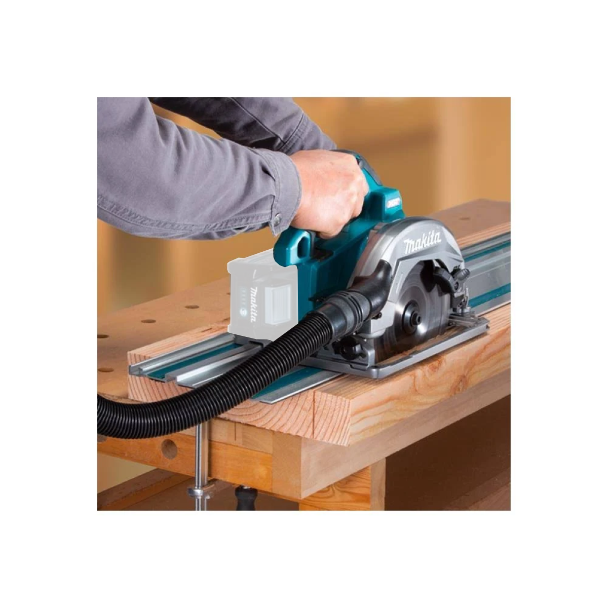 Serra Circular Cortes 90° 45° AWS Sem Bateria Sem Carregador HS003GZ Makita - 9