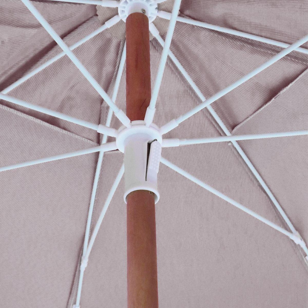 Guarda Sol 2,40 Metros Marrom em Bagum Caiobá Alumínio com Vareta de Fibra Bel - 5