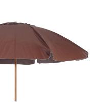 Guarda Sol 2,40 Metros Marrom em Bagum Caiobá Alumínio com Vareta de Fibra Bel - 2