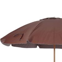 Guarda Sol 2,40 Metros Marrom em Bagum Caiobá Alumínio com Vareta de Fibra Bel - 3