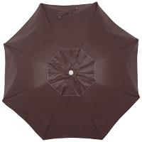 Guarda Sol 2,40 Metros Marrom em Bagum Caiobá Alumínio com Vareta de Fibra Bel