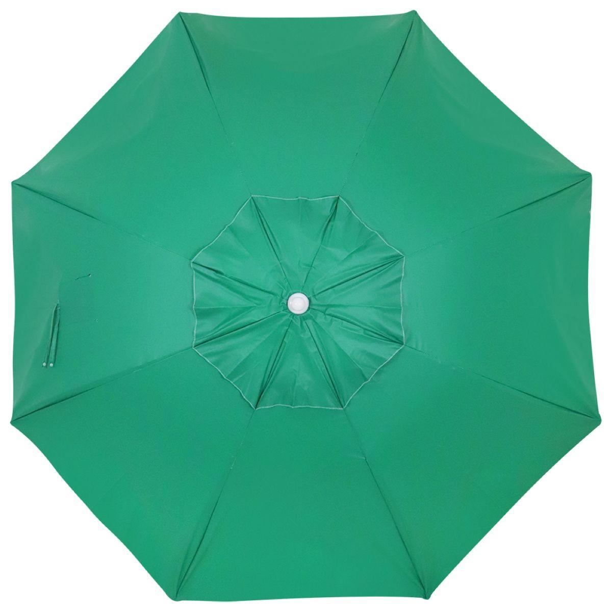 Guarda Sol 2,40 Metros Verde Bandeira em Bagum Caiobá e Alumínio com Vareta de Fibra Bel - 4