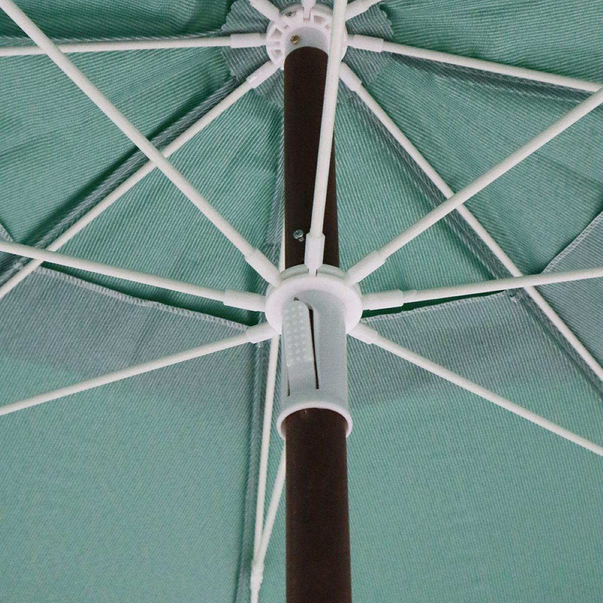 Guarda Sol 2,40 Metros Verde Bandeira em Bagum Caiobá e Alumínio com Vareta de Fibra Bel - 5