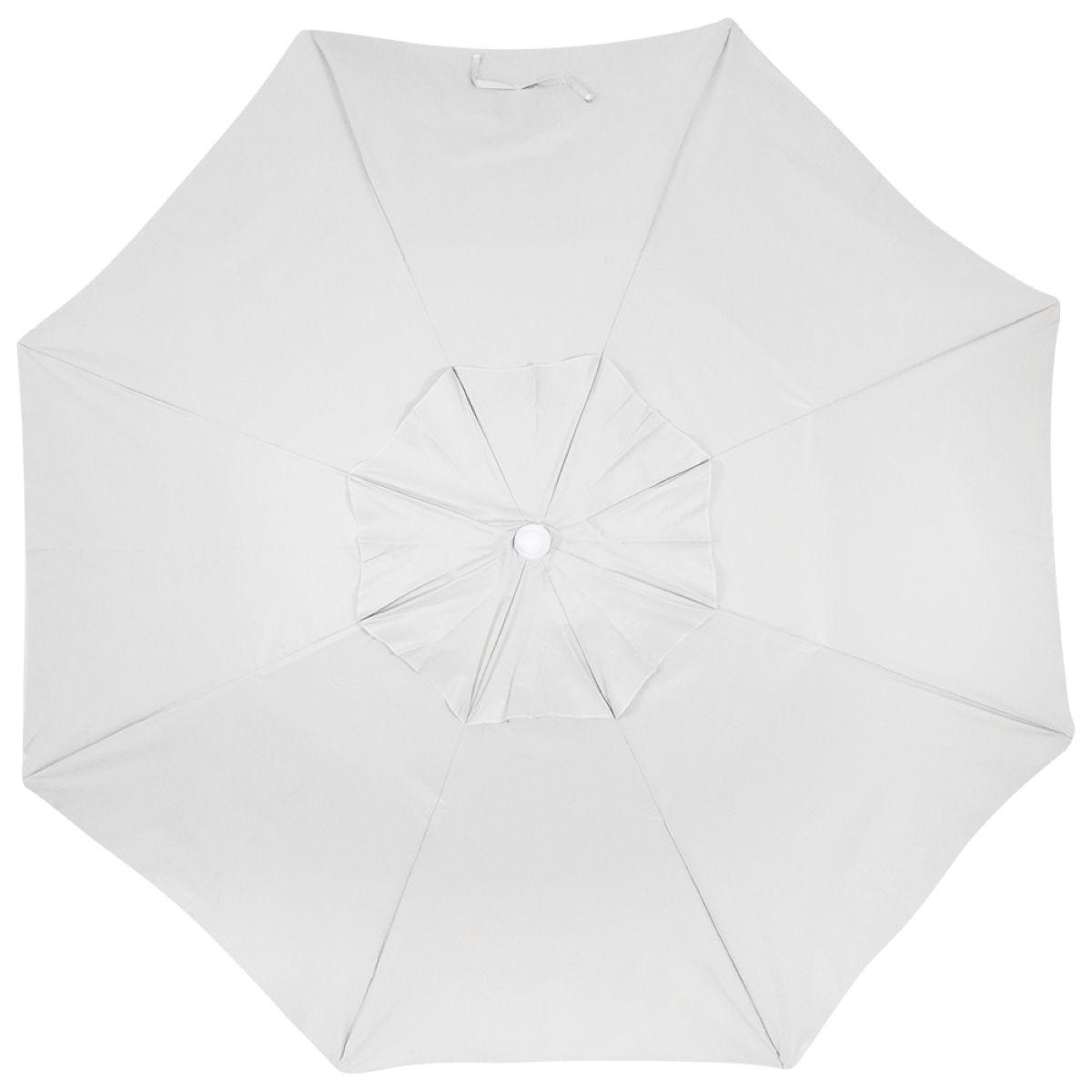 Guarda Sol 2,40 Metros Branco Bagum Caiobá e Alumínio com Vareta de Fibra Bel - 4