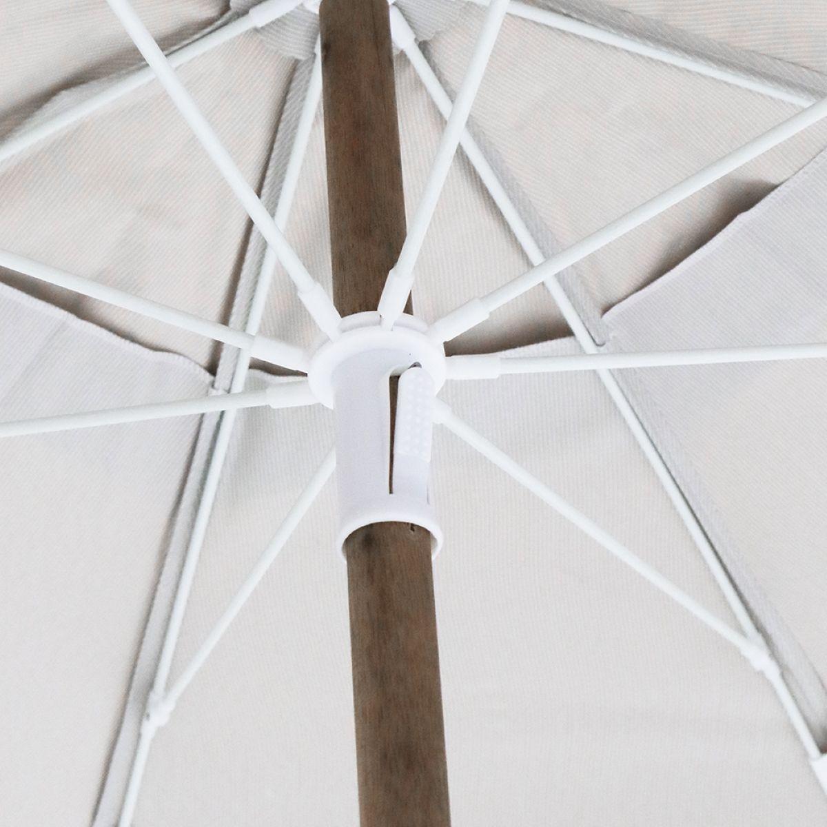 Guarda Sol 2,40 Metros Branco Bagum Caiobá e Alumínio com Vareta de Fibra Bel - 5