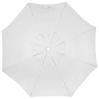 Guarda Sol 2,40 Metros Branco Bagum Caiobá e Alumínio com Vareta de Fibra Bel