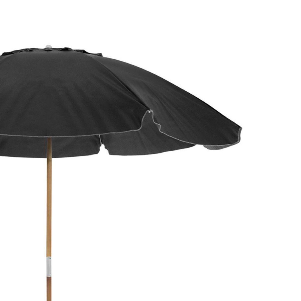 Guarda Sol 2,40 Metros Preto em Bagum Caiobá e Alumínio com Vareta de Fibra Bel - 2