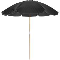 Guarda Sol 2,40 Metros Preto em Bagum Caiobá e Alumínio com Vareta de Fibra Bel - 1