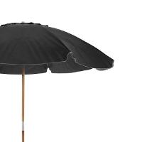 Guarda Sol 2,40 Metros Preto em Bagum Caiobá e Alumínio com Vareta de Fibra Bel - 2