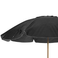 Guarda Sol 2,40 Metros Preto em Bagum Caiobá e Alumínio com Vareta de Fibra Bel - 3