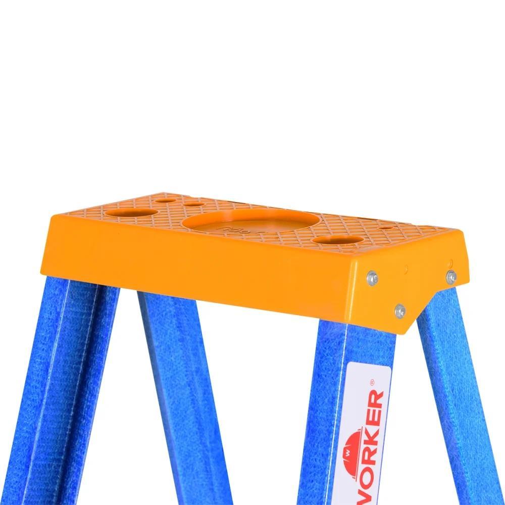 Escada Em Fibra Com 6 Degraus Capacidade 120Kg Worker - 4
