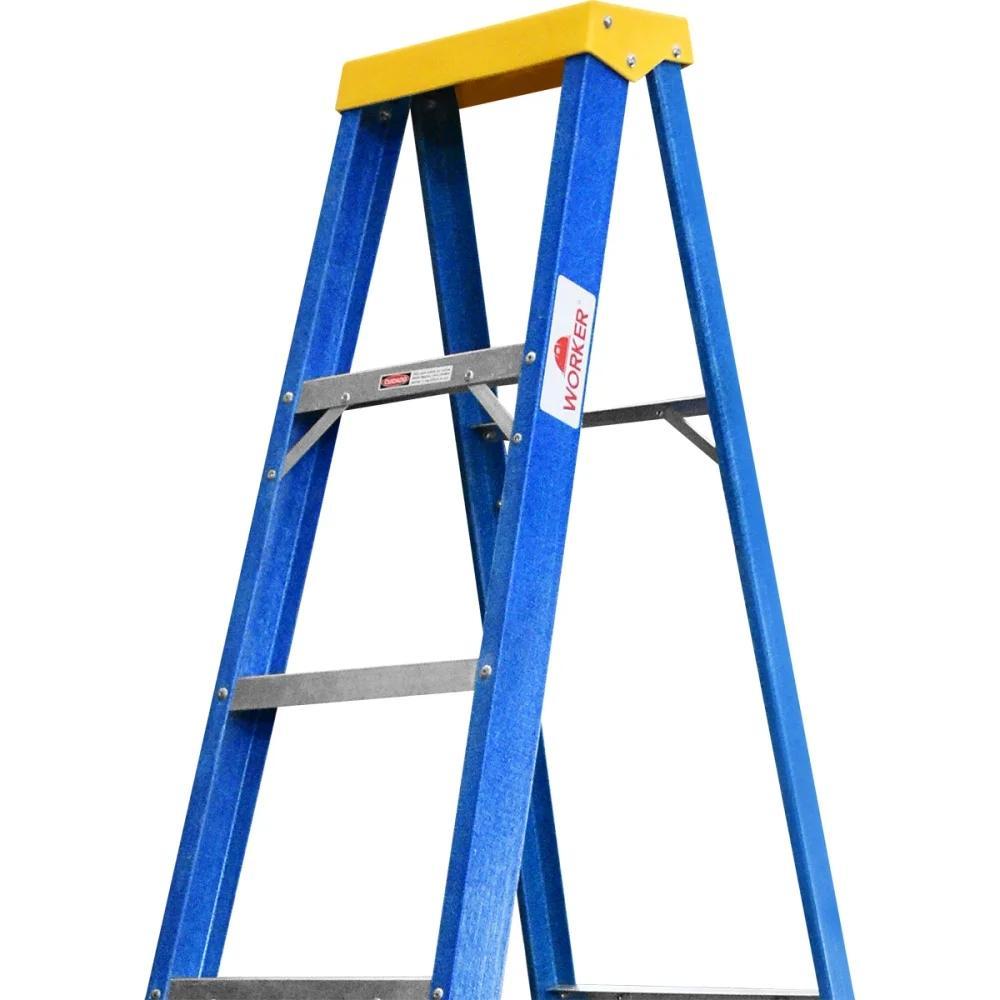 Escada Em Fibra Com 8 Degraus Capacidade 150Kg Worker - 5