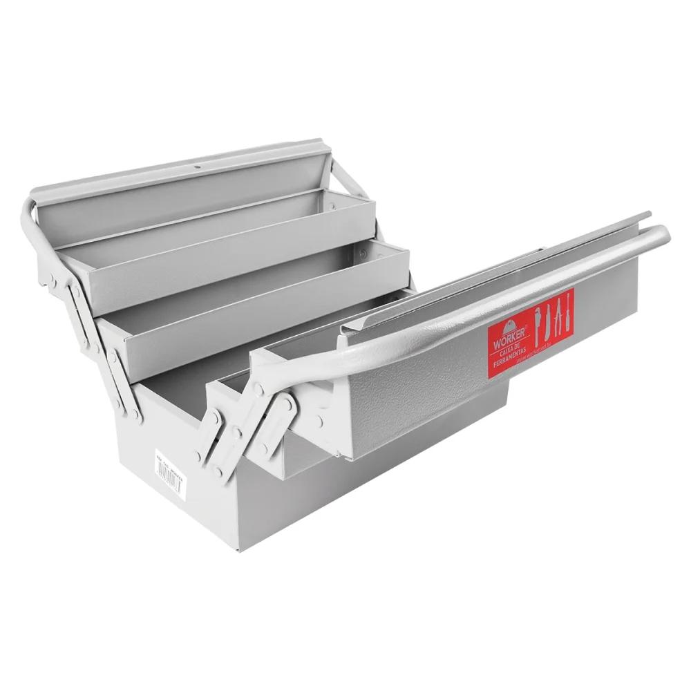 Caixa Metálica p/ Ferramentas 40X20X21Cm 5 Gavetas Worker - 5