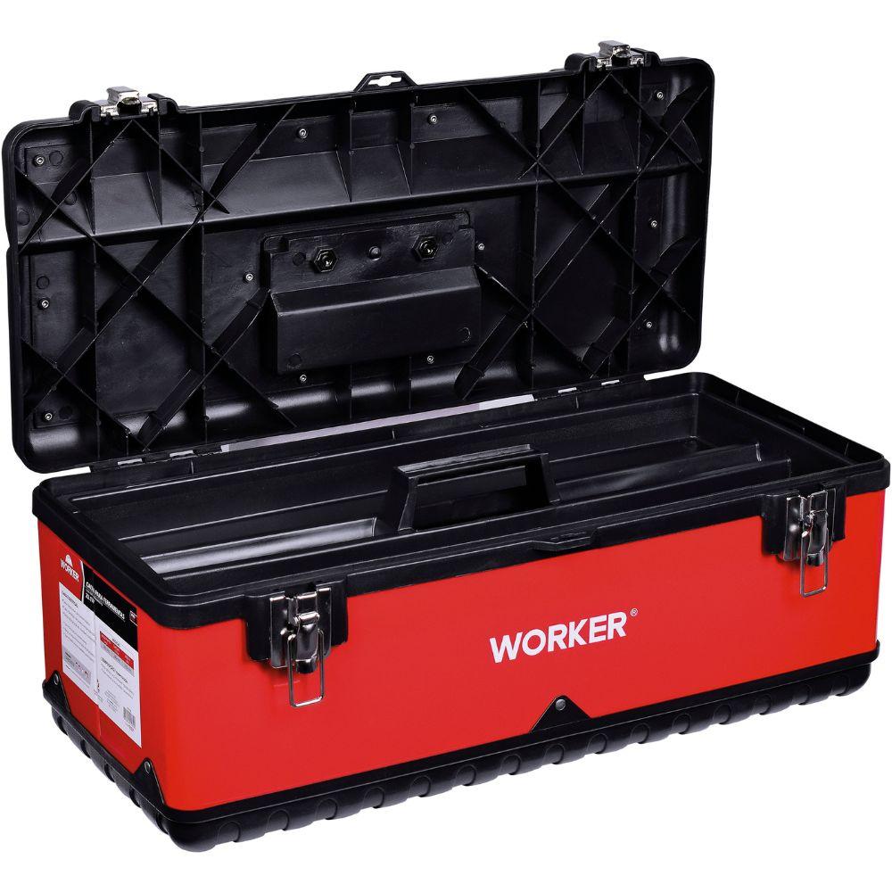 Caixa Metálica Para Ferramentas Baú 23'' Com Bandeja Worker - 7