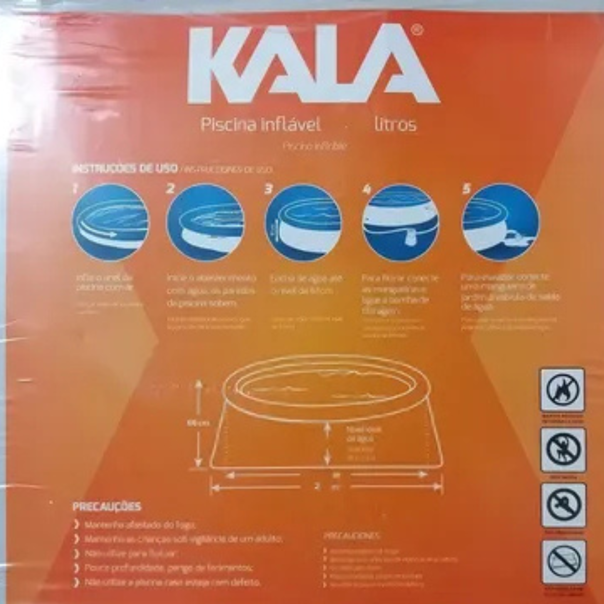 Piscina Inflável 2300 Litros 244x66Cm Fast Set Kala - 5