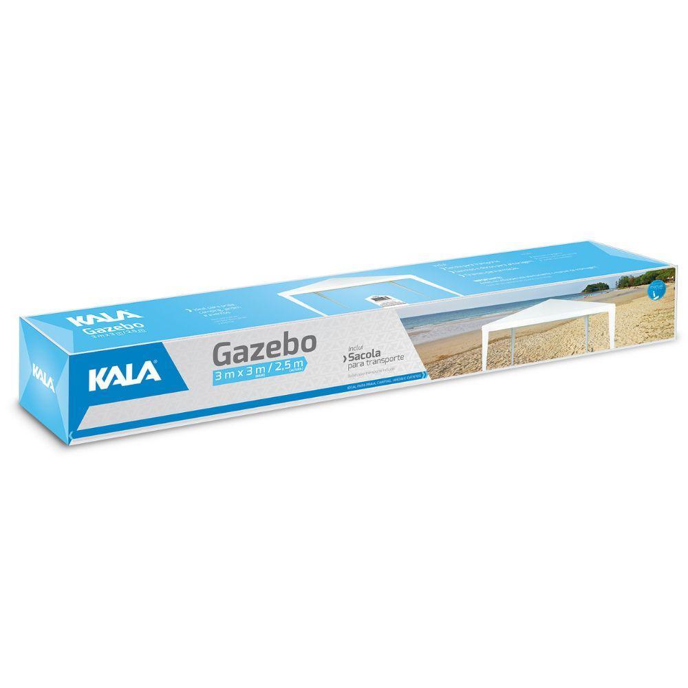 Tenda Gazebo 3X3M Branco Aço Poliéster Kala - 4