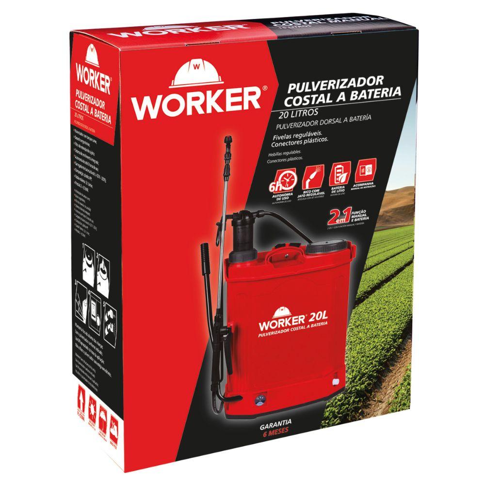Pulverizador Costal 20 Litros Bateria Worker - 1