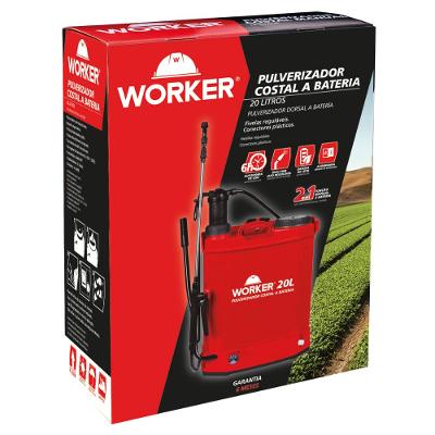 Pulverizador Costal 20 Litros Bateria Worker
