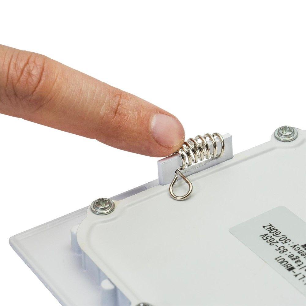 Painel LED Quadrado Embutir 6W 6500K Branco Bivolt Liege - 2