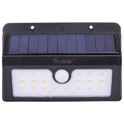 Luminária LED Solar Parede 4W 160Lm IP65 Sensor Presença Liege