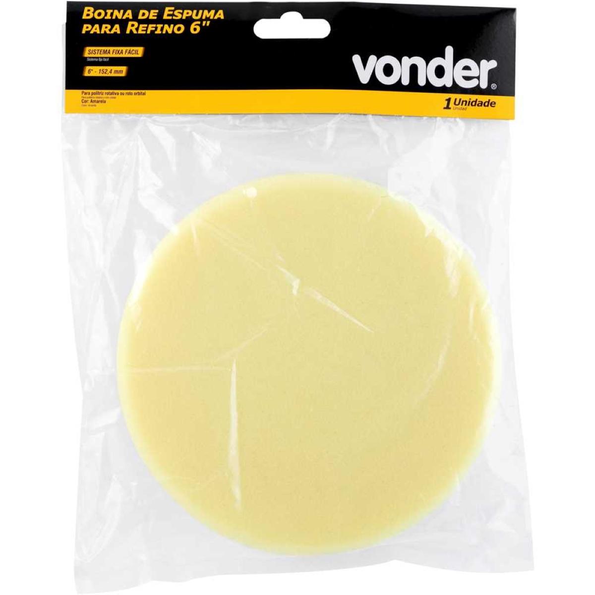 Boina Espuma De Refino 6'' Fixa Fácil Vonder - 6