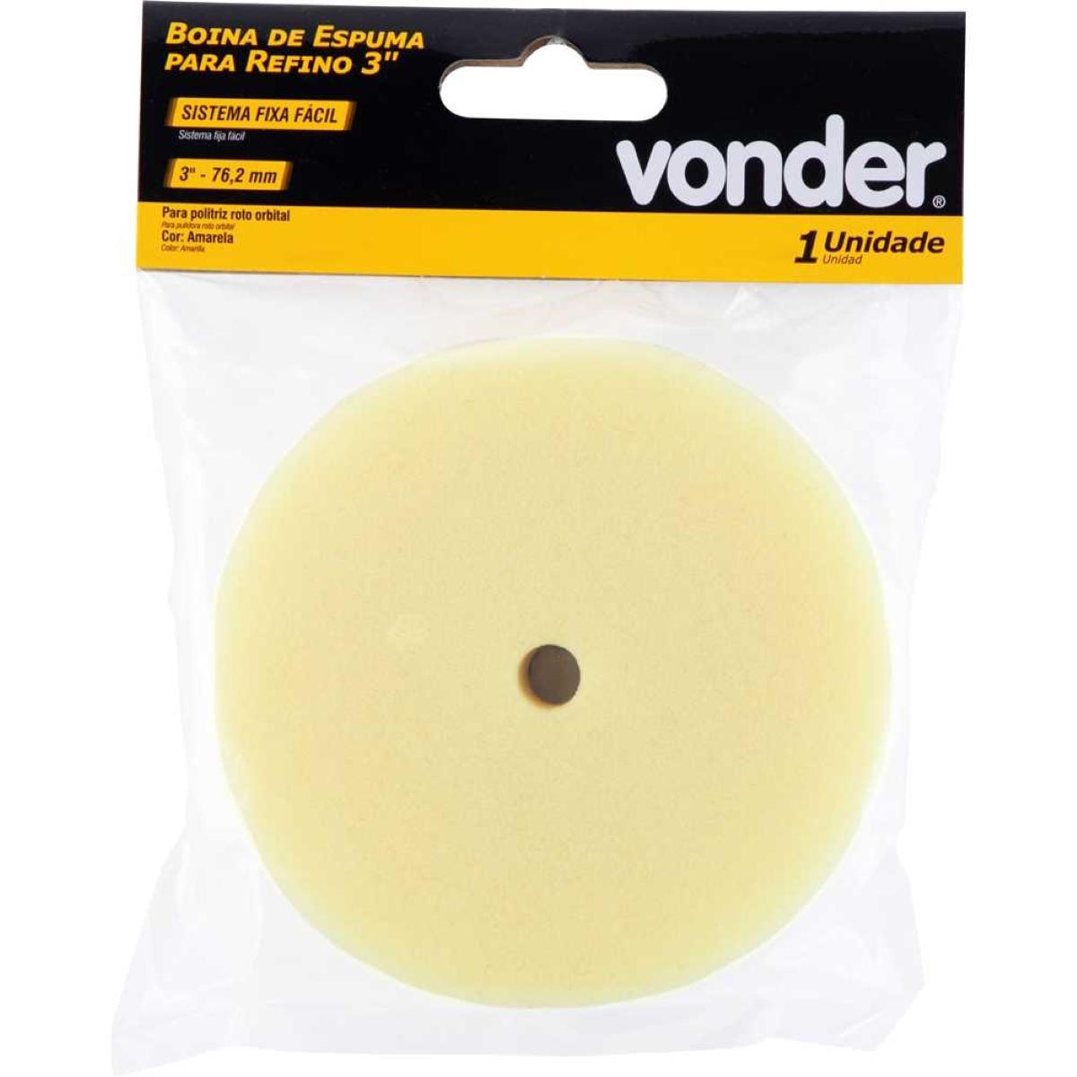 Boina Espuma De Refino 3'' Fixa Fácil Vonder - 5