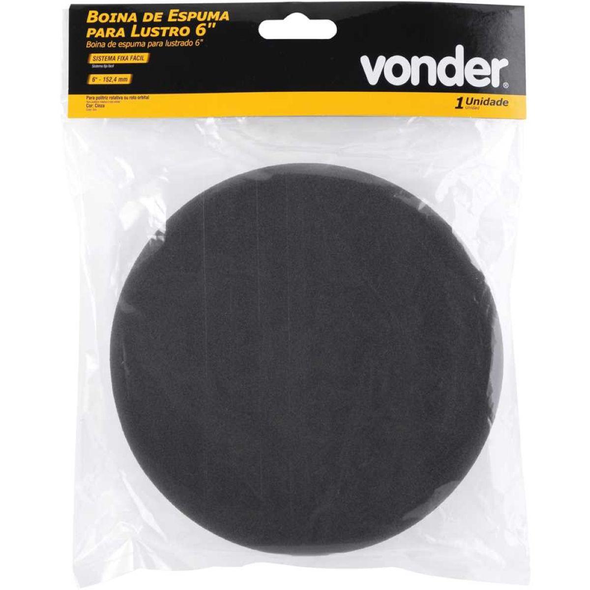 Boina Espuma De Lustro 6'' Fixa Fácil Vonder - 6