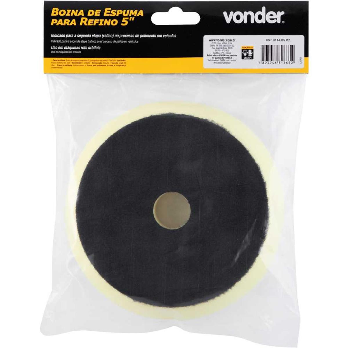 Boina Espuma De Refino 5'' Fixa Fácil Vonder - 6