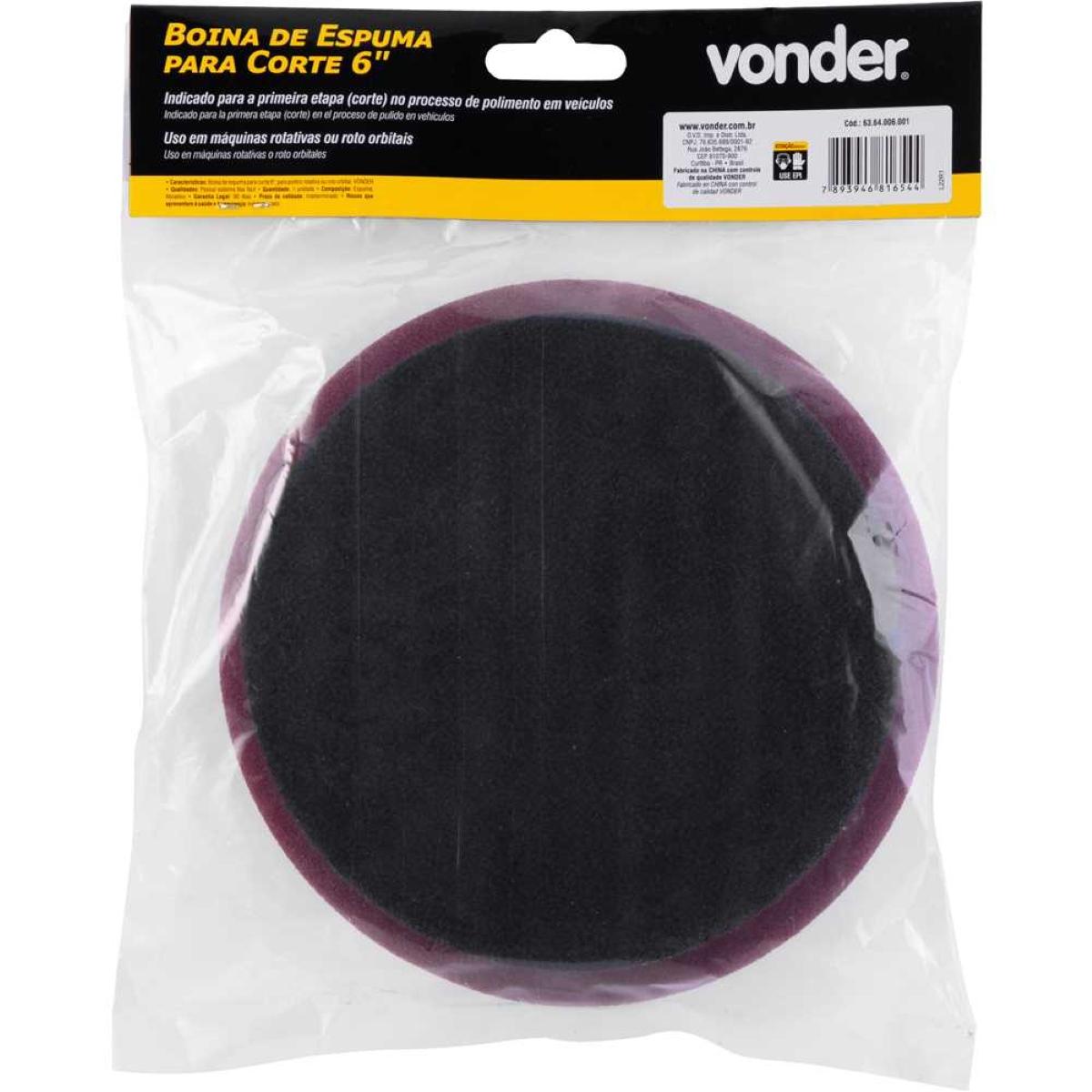 Boina Espuma De Corte 6'' Fixa Fácil Vonder - 1