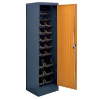 Armário Organizador Ábile Presto Aço Gaveteiro Misto Preto 1,85M 33 Gavetas Antiferrugem Oficina - 1