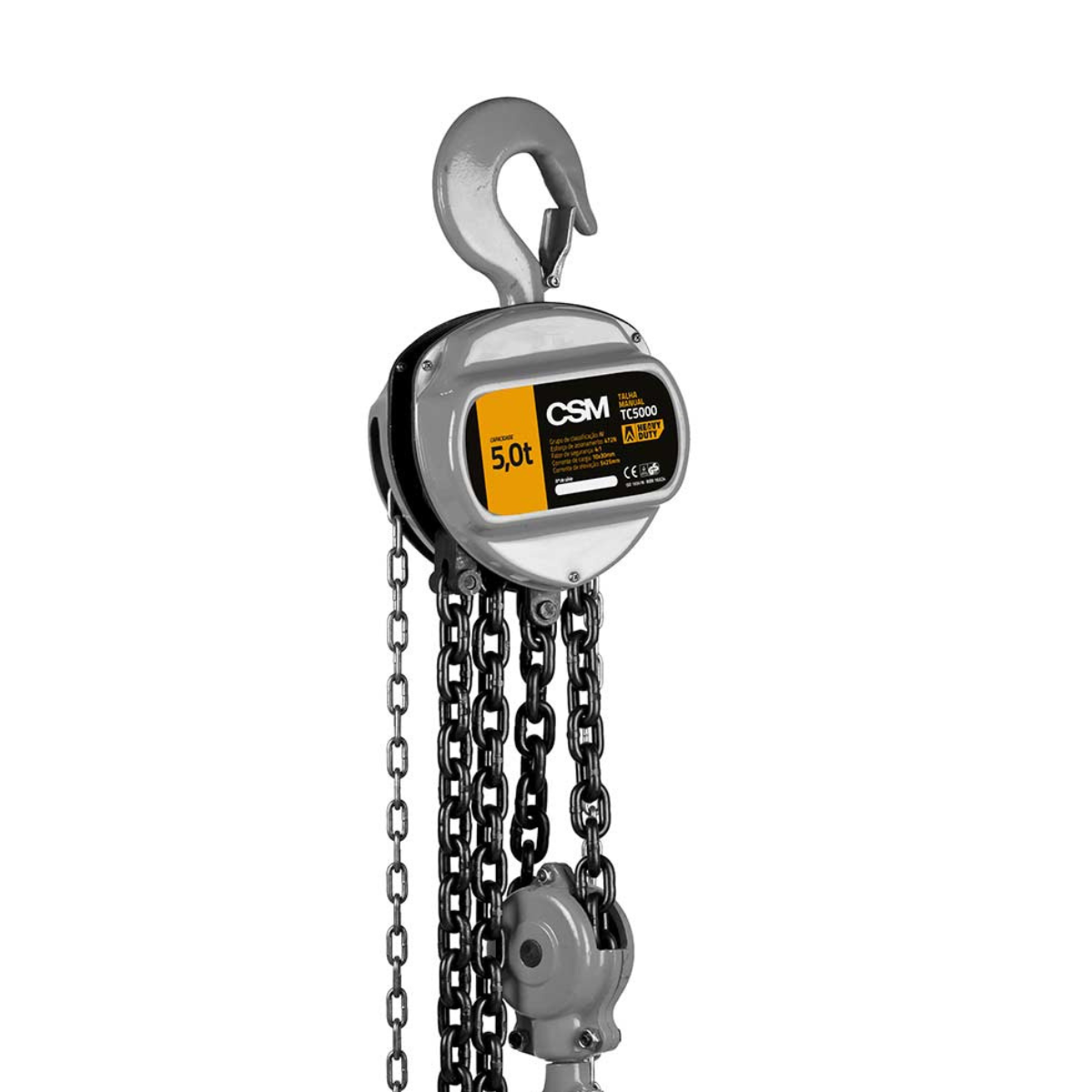 Talha Manual de Corrente 5 Ton Elevação 10 metros Csm - 5